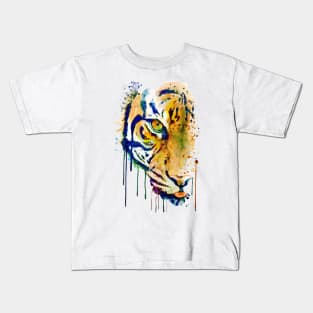 Half Faced Tiger Kids T-Shirt